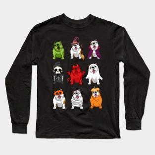 Bulldogs Halloween Funny Bulldogs Costume Long Sleeve T-Shirt